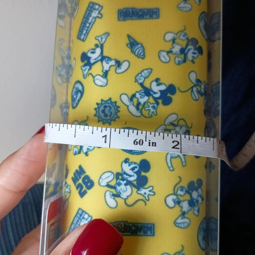 Disney Mickey Mouse Pencil Case Storage Pouch Bundle Yellow & White NEW